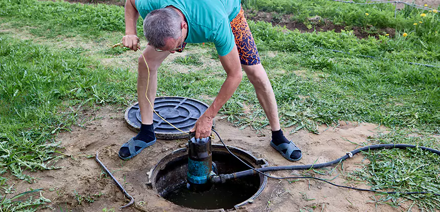 Outdoor Sewage Cleanup in Forest Park