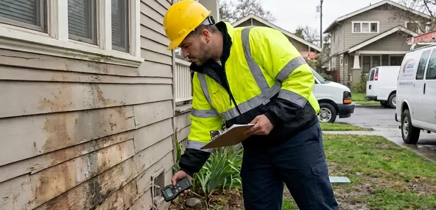 Water Damage Exterior Wall Forest Park