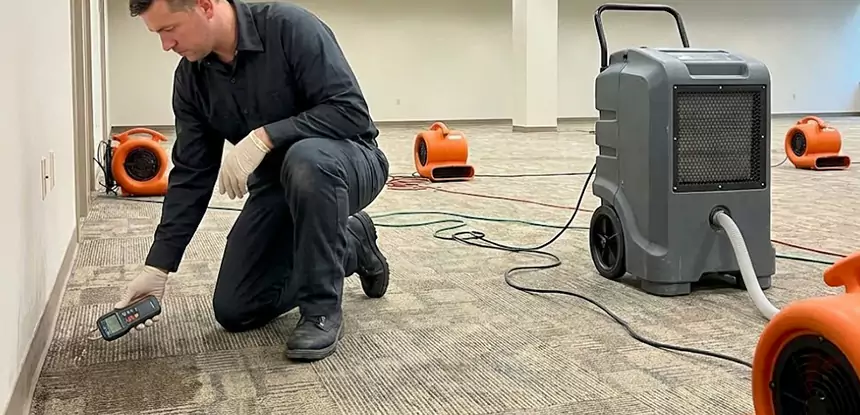 Drying Carpet Padding After Flood in Forest Park